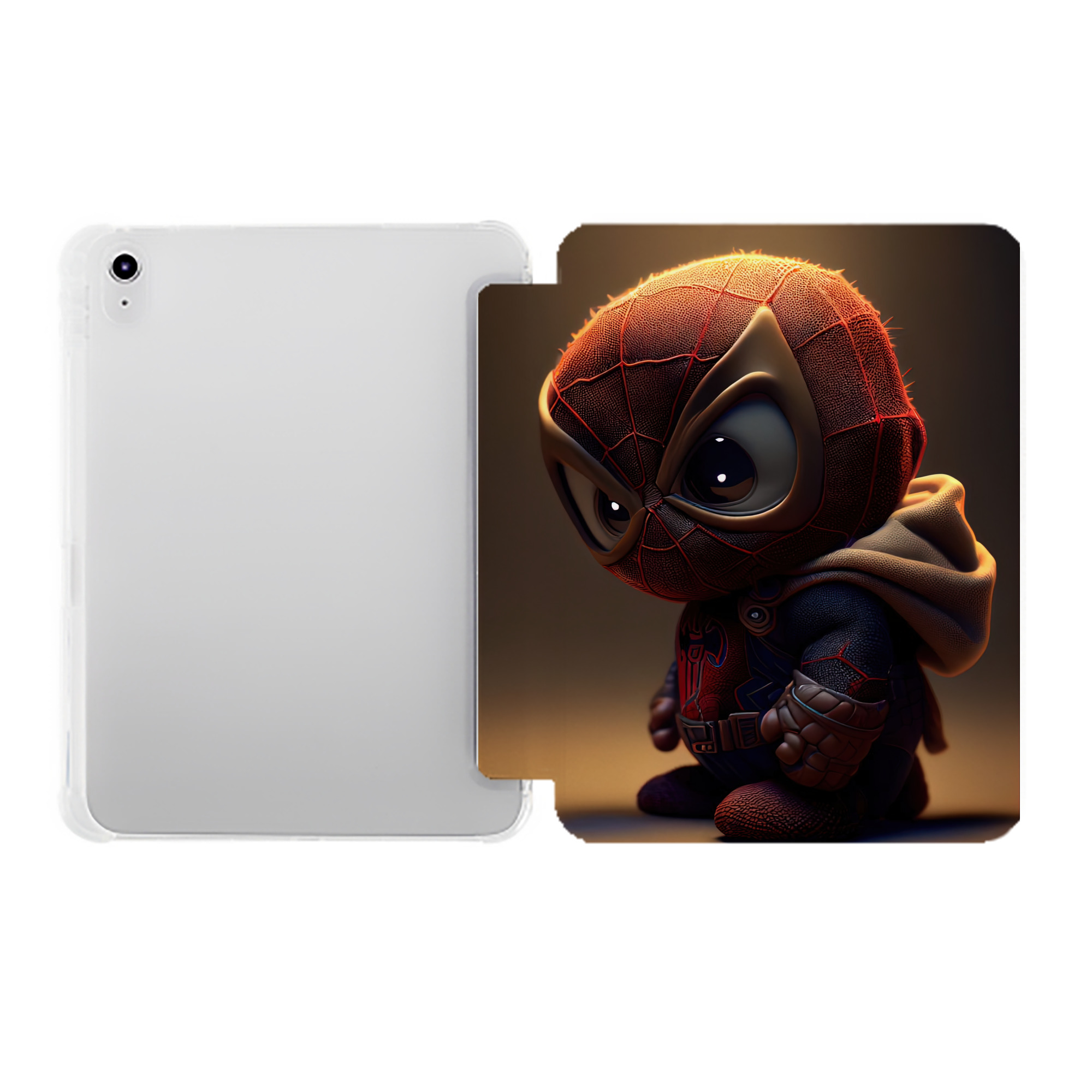 （画像用） Spider Man スパイダーマン IPad ケース ペン収納付き 三つ折りスタンド PUレザー×シリコン 対応機種9.5/10.5/10.9インチ